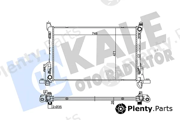Kale Oto Radyatör 355635 — Radiator, engine cooling