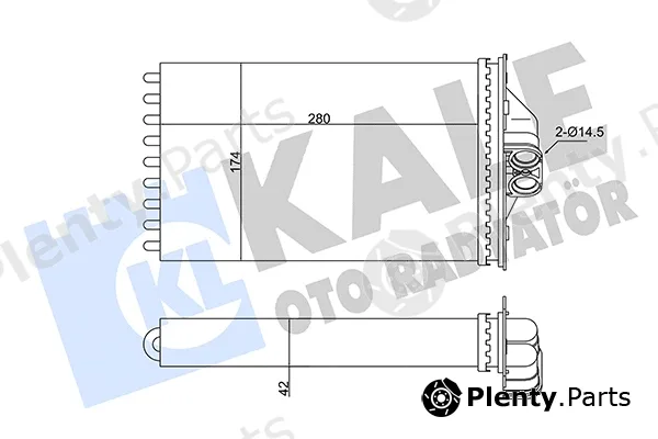 Kale Oto Radyatör 346335 — Heat Exchanger, interior heating