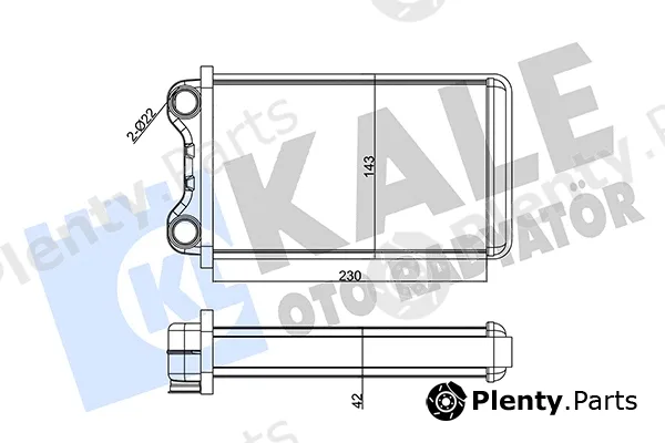 Kale Oto Radyatör 346245 — Heat Exchanger, interior heating
