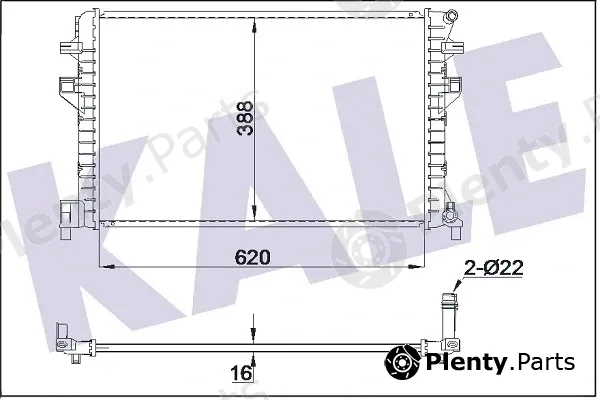 Kale Oto Radyatör 355615 — Low Temperature Cooler, charge air cooler
