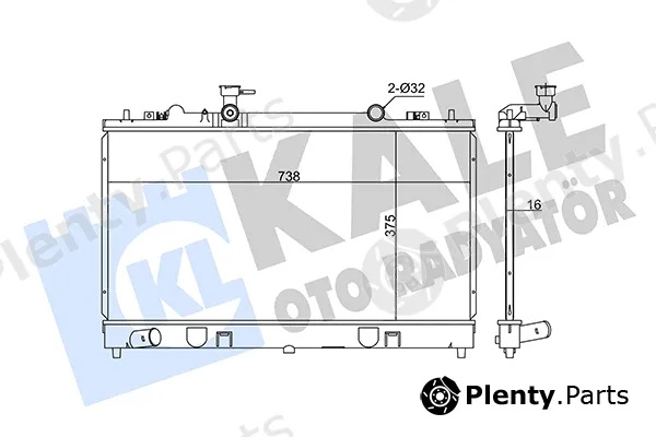 Kale Oto Radyatör 347920 — Radiator, engine cooling
