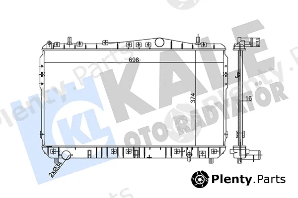 Kale Oto Radyatör 356255 — Radiator, engine cooling