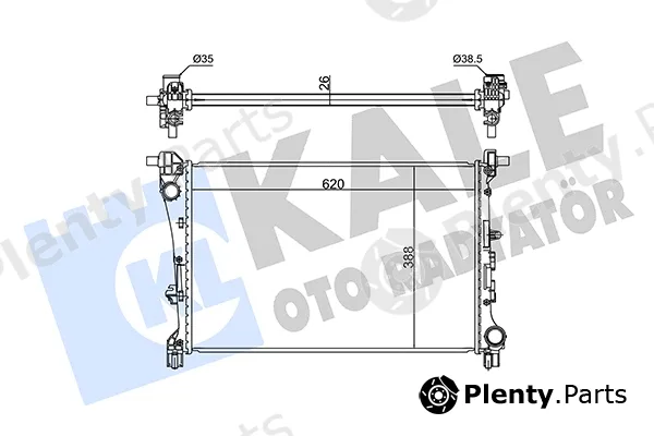 Kale Oto Radyatör 347290 — Radiator, engine cooling