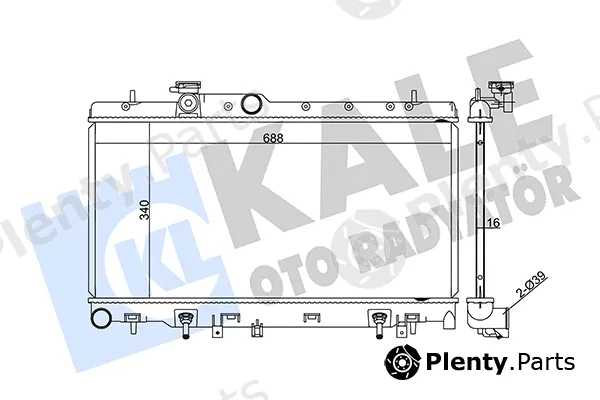 Kale Oto Radyatör 371500 — Radiator, engine cooling