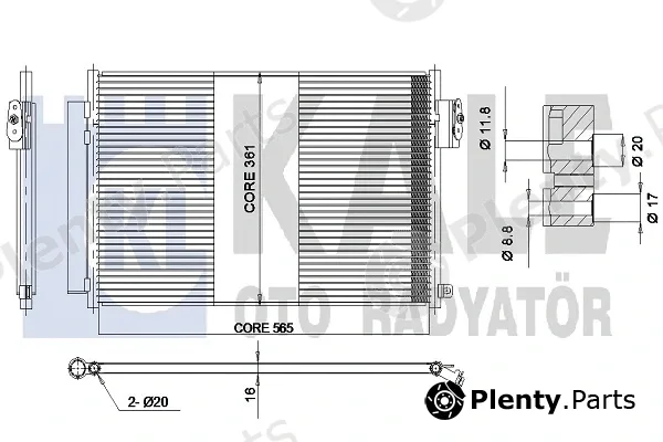 Kale Oto Radyatör 347305 — Condenser, air conditioning