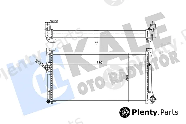 Kale Oto Radyatör 356905 — Radiator, engine cooling