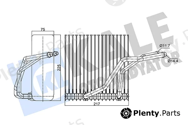 Kale Oto Radyatör 350145 — Evaporator, air conditioning