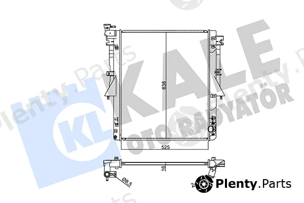 Kale Oto Radyatör 355070 — Radiator, engine cooling
