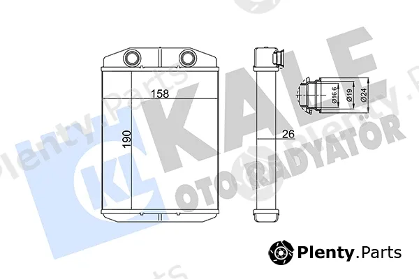 Kale Oto Radyatör 355230 — Heat Exchanger, interior heating