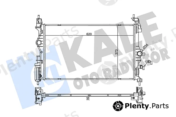 Kale Oto Radyatör 355560 — Radiator, engine cooling