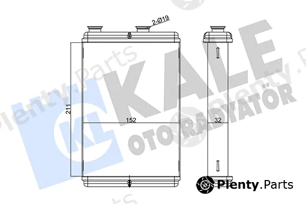 Kale Oto Radyatör 346365 — Heat Exchanger, interior heating