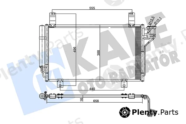 Kale Oto Radyatör 357795 — Condenser, air conditioning