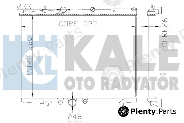 Kale Oto Radyatör 364500 — Radiator, engine cooling