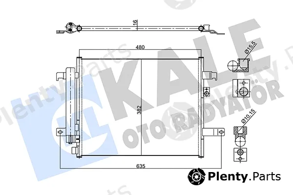 Kale Oto Radyatör 358725 — Condenser, air conditioning