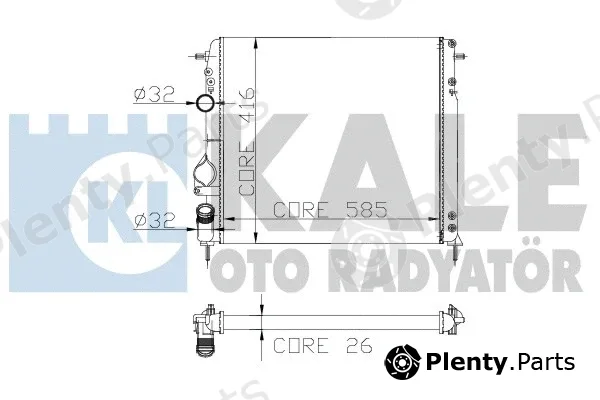 Kale Oto Radyatör 251200 — Radiator, engine cooling