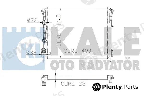 Kale Oto Radyatör 205700 — Radiator, engine cooling