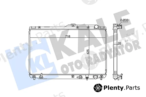 Kale Oto Radyatör 348155 — Radiator, engine cooling