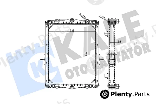 Kale Oto Radyatör 355690 — Radiator, engine cooling