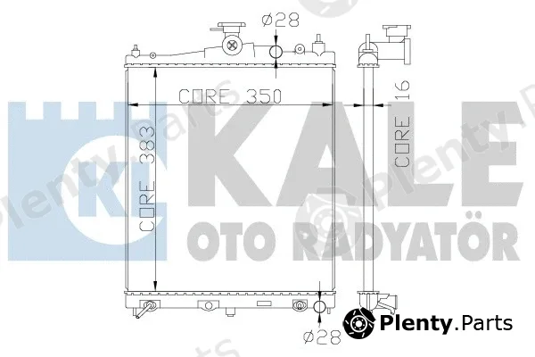 Kale Oto Radyatör 363200 — Radiator, engine cooling