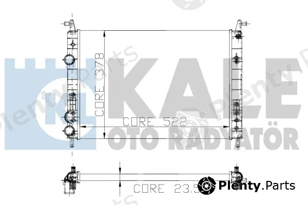 Kale Oto Radyatör 142800 — Radiator, engine cooling