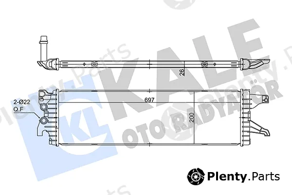 Kale Oto Radyatör 362665 — Low Temperature Cooler, charge air cooler