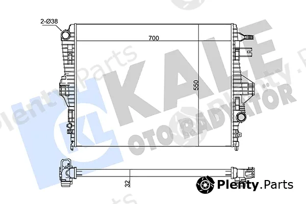Kale Oto Radyatör 345870 — Radiator, engine cooling