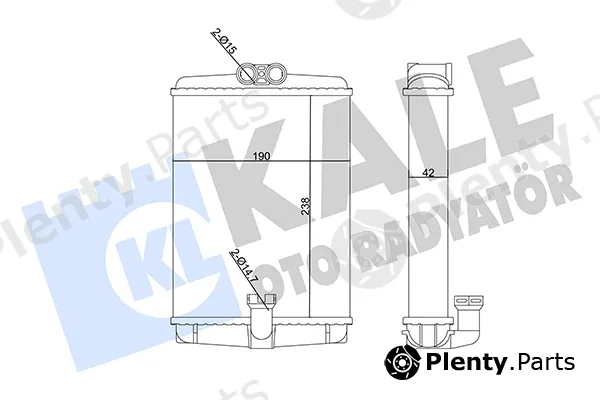 Kale Oto Radyatör 360205 — Heat Exchanger, interior heating