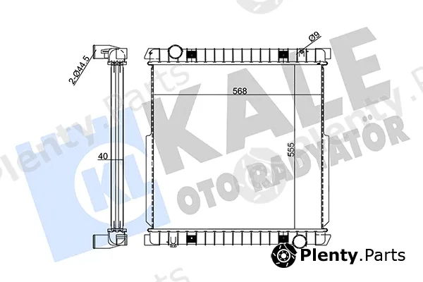Kale Oto Radyatör 351390 — Radiator, engine cooling