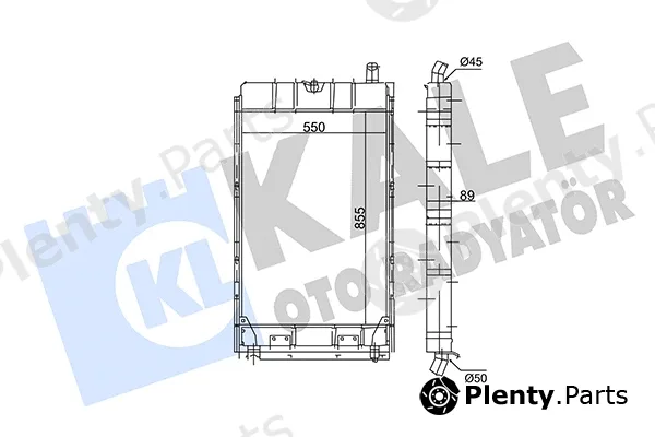 Kale Oto Radyatör 164800 — Radiator, engine cooling