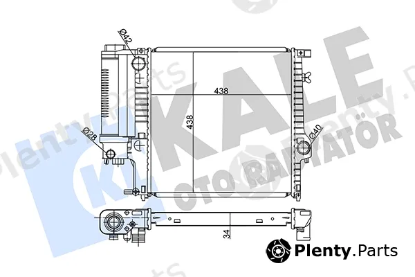 Kale Oto Radyatör 349000 — Radiator, engine cooling