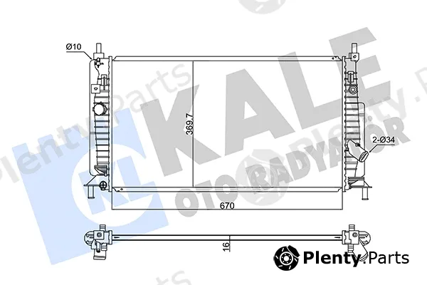Kale Oto Radyatör 347875 — Radiator, engine cooling