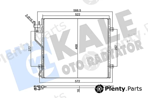 Kale Oto Radyatör 354035 — Condenser, air conditioning