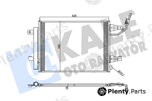Kale Oto Radyatör 342555 — Condenser, air conditioning