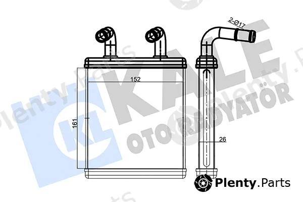 Kale Oto Radyatör 346580 — Heat Exchanger, interior heating