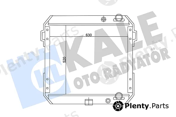 Kale Oto Radyatör 122400 — Radiator, engine cooling