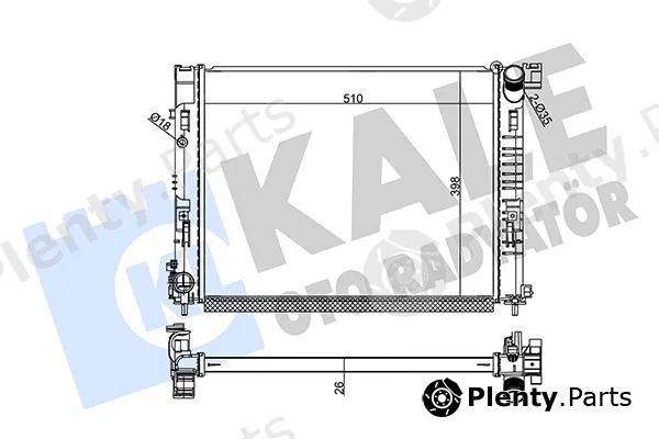 Kale Oto Radyatör 357285 — Radiator, engine cooling