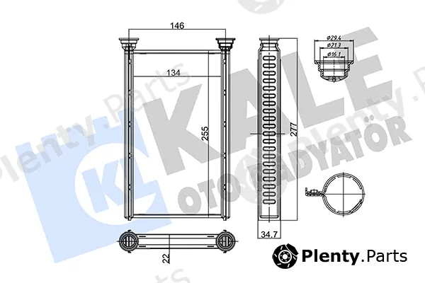 Kale Oto Radyatör 356130 — Heat Exchanger, interior heating