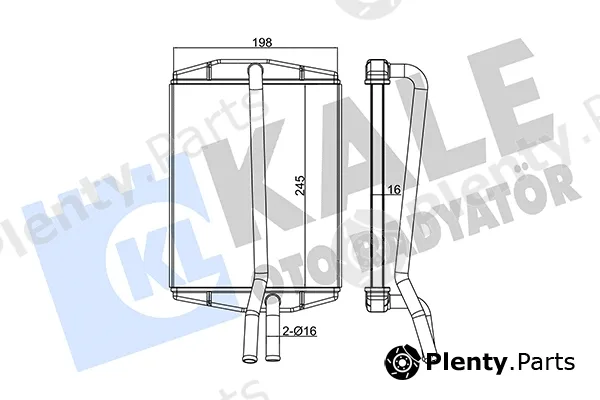Kale Oto Radyatör 346535 — Heat Exchanger, interior heating