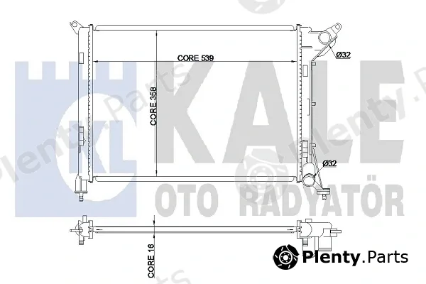 Kale Oto Radyatör 342035 — Radiator, engine cooling