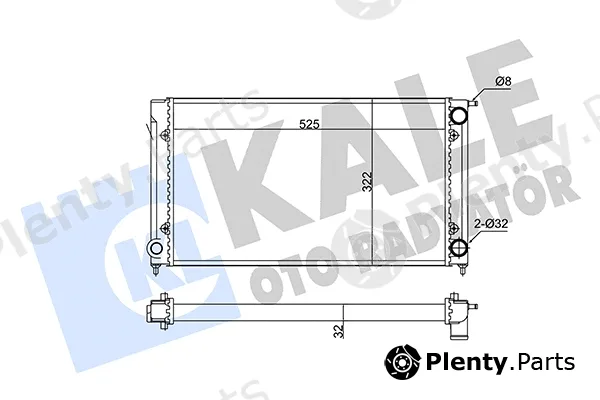 Kale Oto Radyatör 348220 — Radiator, engine cooling