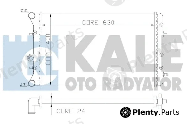 Kale Oto Radyatör 353800 — Radiator, engine cooling