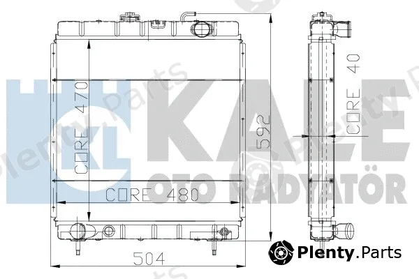Kale Oto Radyatör 105900 — Radiator, engine cooling