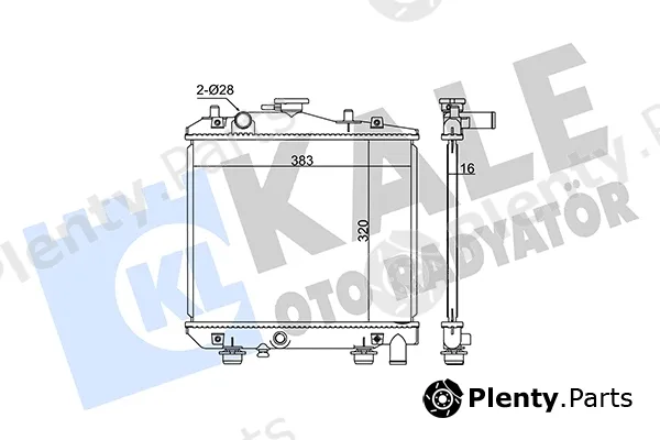 Kale Oto Radyatör 348350 — Radiator, engine cooling