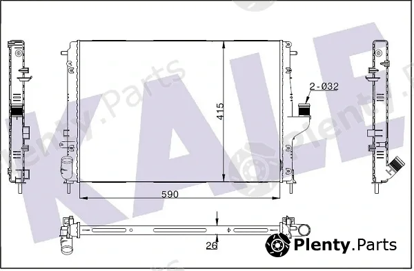 Kale Oto Radyatör 346210 — Radiator, engine cooling