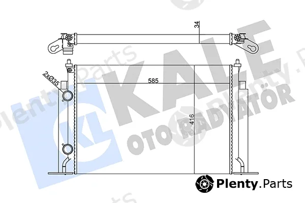 Kale Oto Radyatör 356260 — Radiator, engine cooling