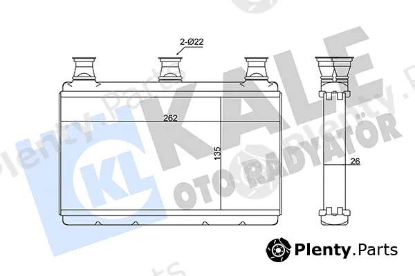Kale Oto Radyatör 352075 — Heat Exchanger, interior heating