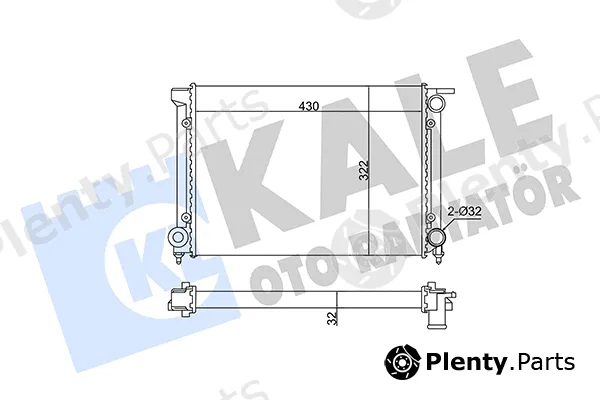 Kale Oto Radyatör 348215 — Radiator, engine cooling