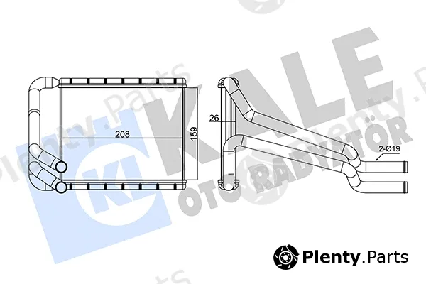 Kale Oto Radyatör 347350 — Heat Exchanger, interior heating