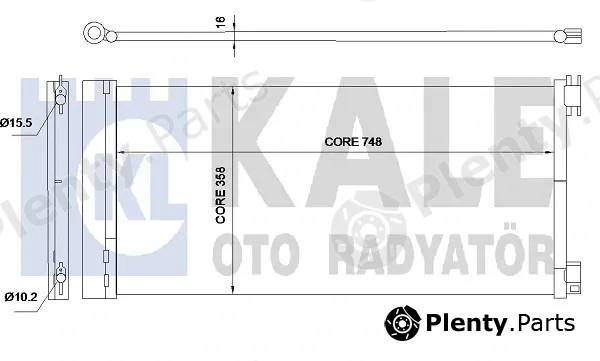 Kale Oto Radyatör 345575 — Condenser, air conditioning