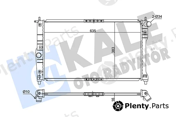Kale Oto Radyatör 345895 — Radiator, engine cooling